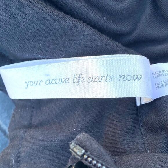 Lorna Jane Active Black Zip Up Ruched Athletic Jacket Sz XS. Excellent Condition - Picture 6 of 7